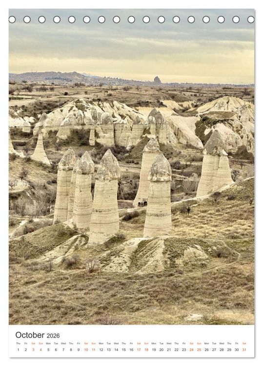 Produktbild: Cappadocia: Caves - Valleys - Balloons (Desk Calendar 2026 DIN A5 portrait), CALVENDO 12 Month DeskCalendar