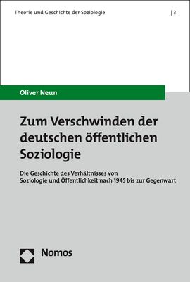 Produktbild: Zum Verschwinden der deutschen &ouml;ffentlichen Soziologie