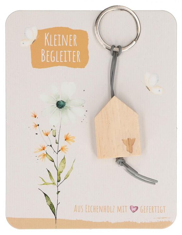 Produktbild: Holz-Schl&uuml;sselanh&auml;nger - Kleiner Begleiter