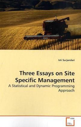 Produktbild: Surjandari, I: Three Essays on Site Specific Management