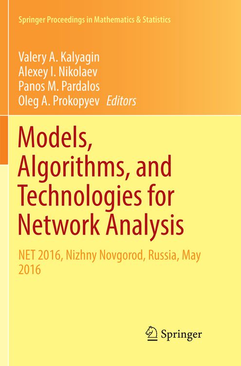 Produktbild: Models, Algorithms, and Technologies for Network Analysis