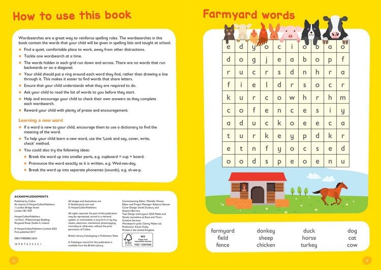 Produktbild: Spelling Word Searches Ages 5-7