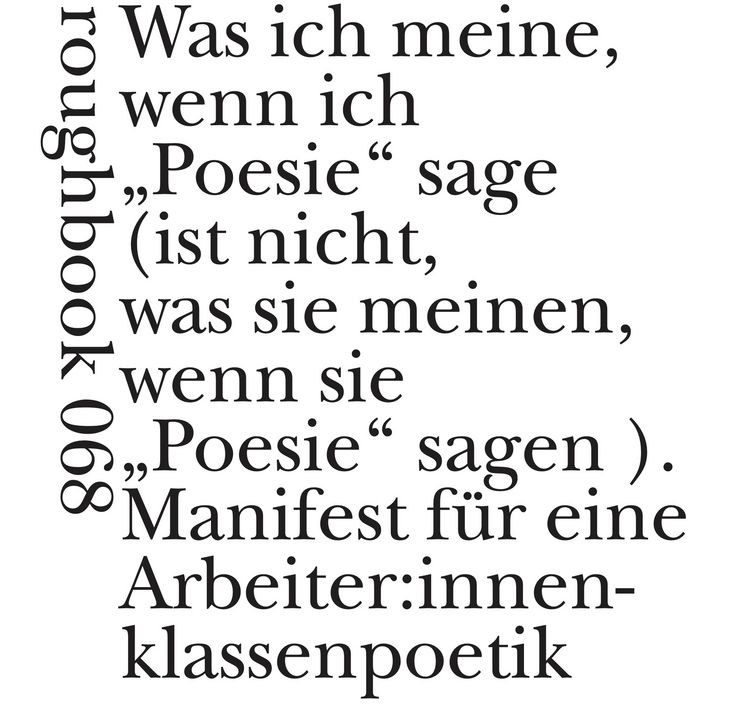 Produktbild: Manifest f&uuml;r eine Arbeiter:innenklassenpoetik