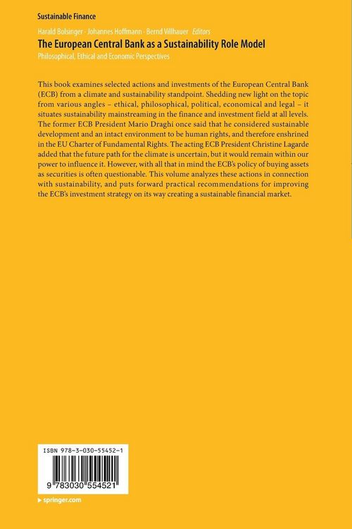 Produktbild: The European Central Bank as a Sustainability Role Model