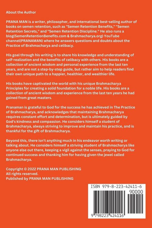 Produktbild: Semen Retention Monk Mode-Mastering the Art of Brahmacharya and Self-Control