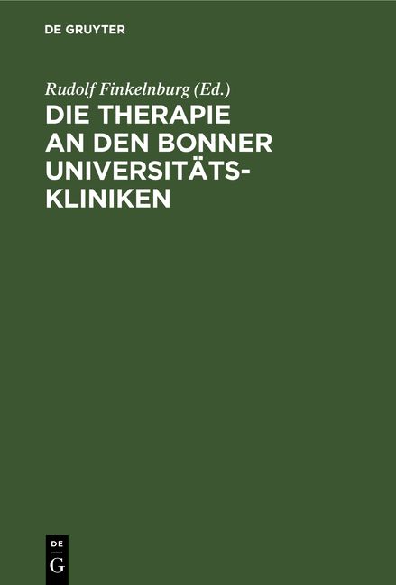 Produktbild: Die Therapie an den Bonner Universit&auml;tskliniken