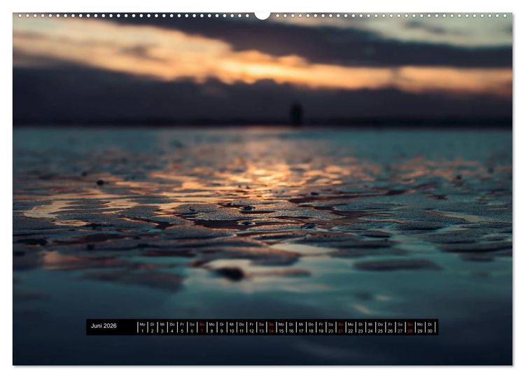 Produktbild: Abendlicht &uuml;ber der Nordsee (hochwertiger Premium Wandkalender 2026 DIN A2 quer), Kunstdruck in Hochglanz