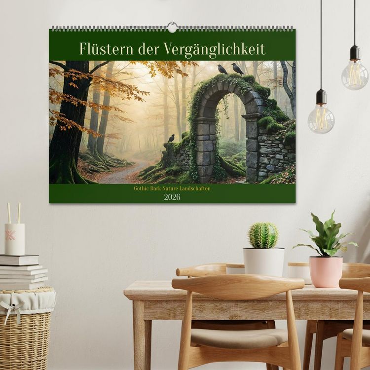 Produktbild: Fl&uuml;stern der Verg&auml;nglichkeit - Gothic Dark Nature Landschaften (Wandkalender 2026 DIN A2 quer), CALVENDO Monatskalender