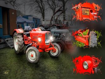 Produktbild: CALVENDO Puzzle Oldtimer Traktor G&uuml;ldner | 1000 Teile Lege-Gr&ouml;&szlig;e 64x48cm Foto-Puzzle f&uuml;r gl&uuml;ckliche Stunden