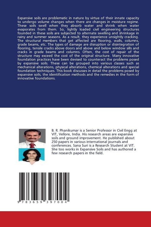 Produktbild: Expansive Soils: Problems and Remedies