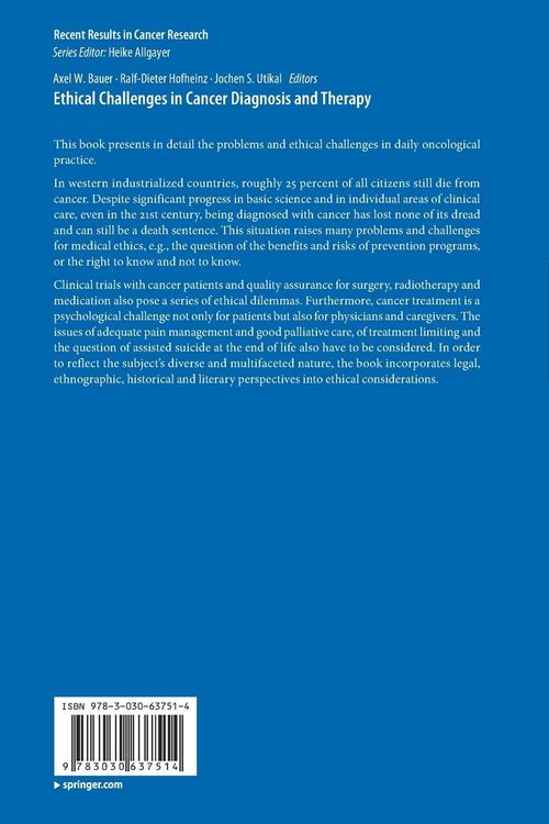 Produktbild: Ethical Challenges in Cancer Diagnosis and Therapy