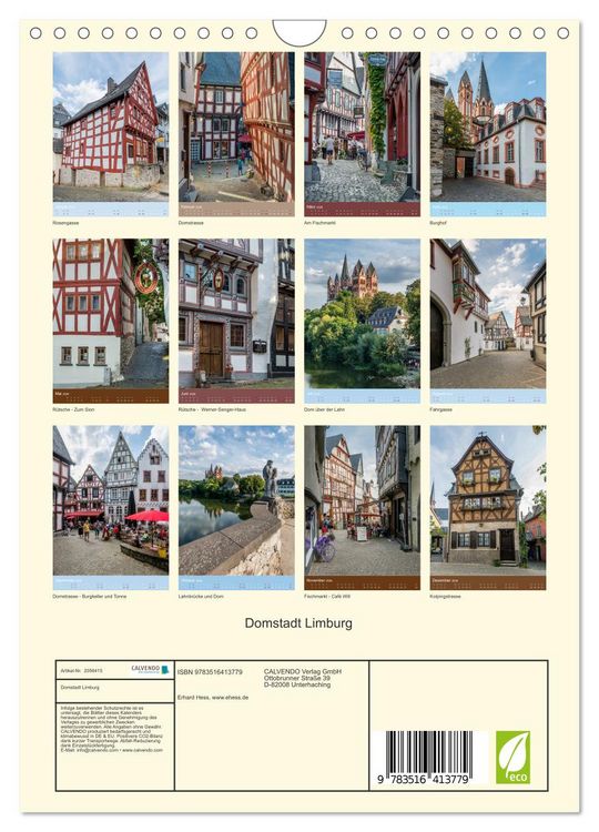 Produktbild: Domstadt Limburg (Wandkalender 2026 DIN A4 hoch), CALVENDO Monatskalender