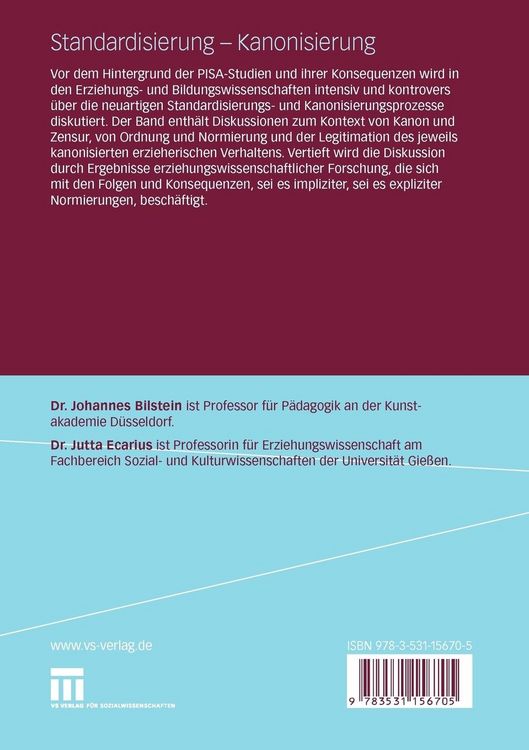 Produktbild: Standardisierung - Kanonisierung