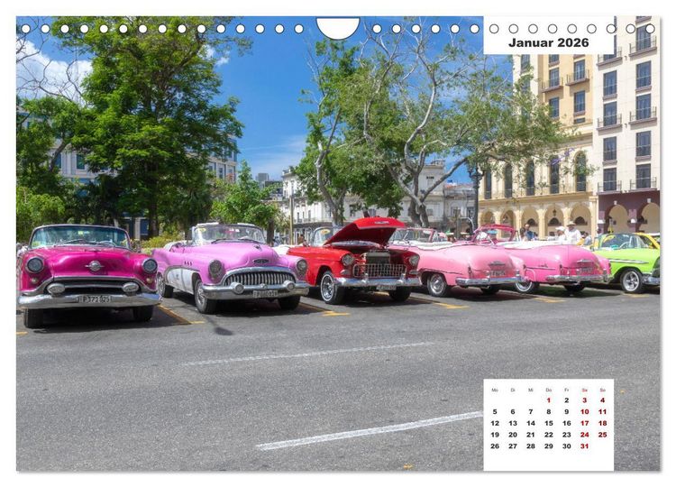 Produktbild: Kubas Oldtimer (Wandkalender 2026 DIN A4 quer), CALVENDO Monatskalender