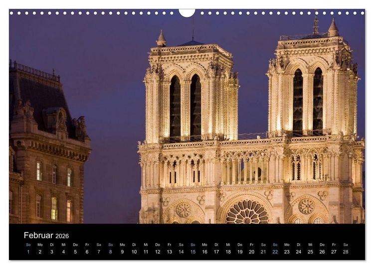 Produktbild: Paris bei Nacht 2026 (Wandkalender 2026 DIN A3 quer), CALVENDO Monatskalender