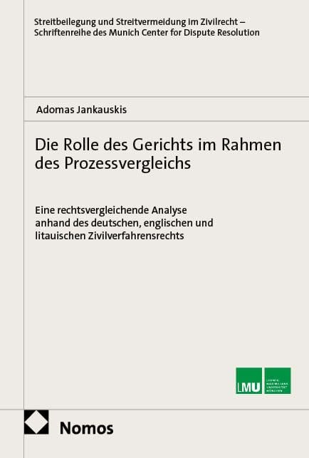 Produktbild: Die Rolle des Gerichts im Rahmen des Prozessvergleichs