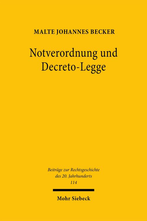 Produktbild: Notverordnung und Decreto-Legge
