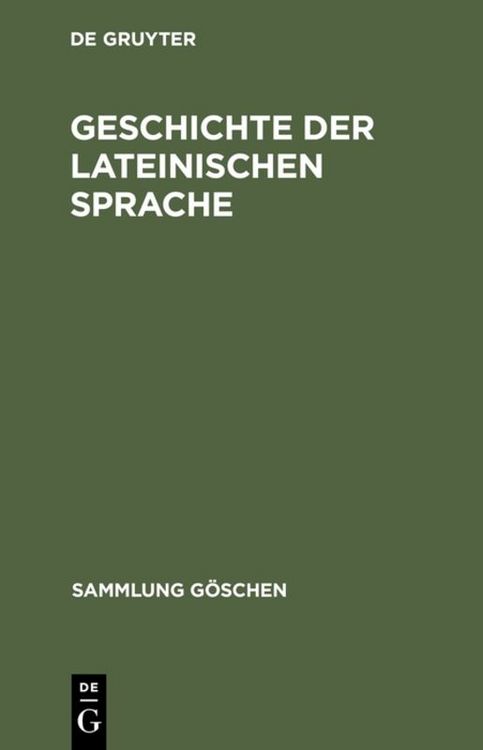 Produktbild: Geschichte der lateinischen Sprache