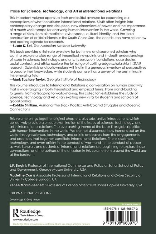 Produktbild: Science, Technology, and Art in International Relations