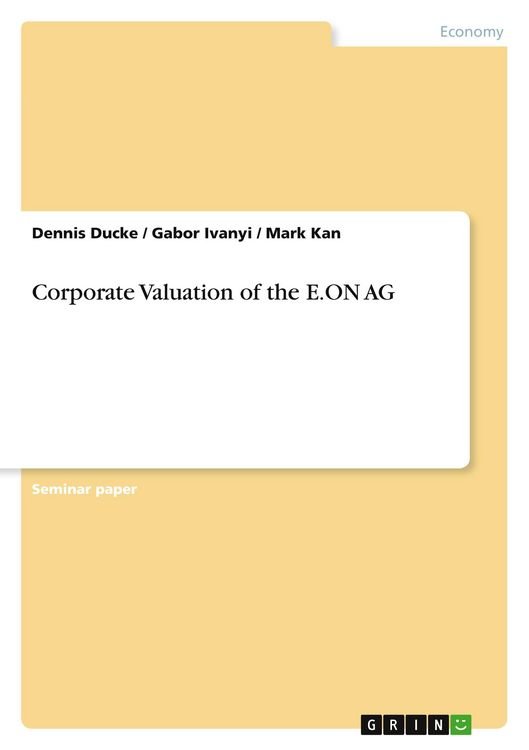 Produktbild: Corporate Valuation of the E.ON AG