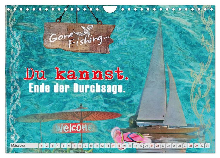 Produktbild: Stop dreaming start doing - H&ouml;r auf zu tr&auml;umen und mach es einfach (Wandkalender 2026 DIN A4 quer), CALVENDO Monatskalender