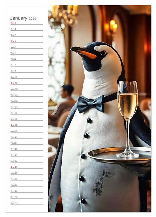 Produktbild: When animals do the job - Animal career days with a twist (Desk Calendar 2026 DIN A5 portrait), CALVENDO 12 Month DeskCalendar