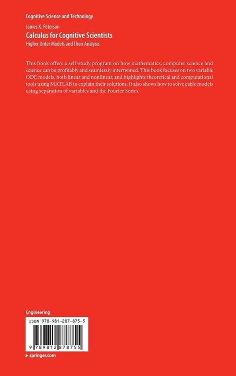 Produktbild: Calculus for Cognitive Scientists