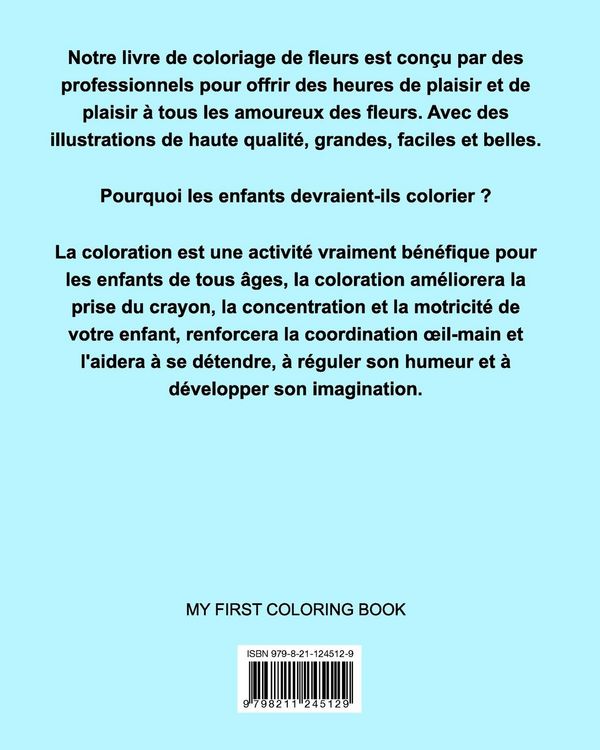 Produktbild: Livre de coloriage de fleurs pour enfants