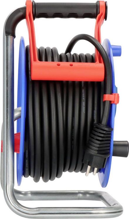 Produktbild: Brennenstuhl 1218900 Kabeltrommel 25.00m Schwarz Schutzkontakt-Gummi-Stecker