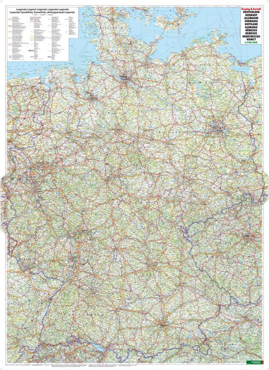 Produktbild: freytag & berndt Stra&szlig;enkarte Deutschland 1:700.000