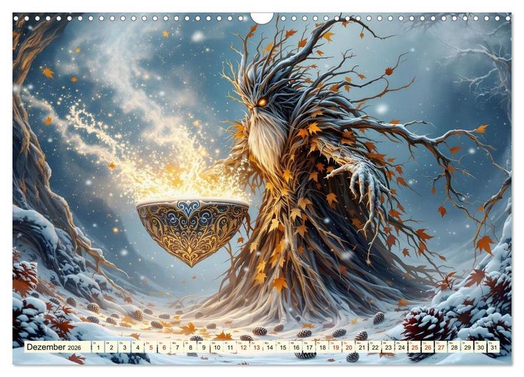 Produktbild: M&auml;rchenhafte Magie &ndash; Jahresmonate im Zeichen der Natur (Wandkalender 2026 DIN A3 quer), CALVENDO Monatskalender