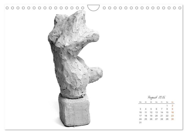 Produktbild: Gef&uuml;hle in Ton geformt - Intuitives plastisches Gestalten mit Tonerde (Wandkalender 2026 DIN A4 quer), CALVENDO Monatskalender