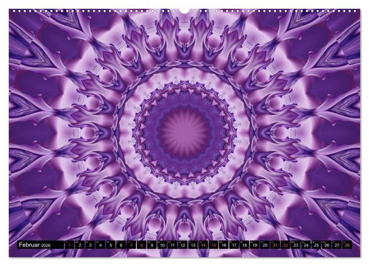 Produktbild: Energie - Mandalas, Spiritualit&auml;t durch die Farbe Lila (hochwertiger Premium Wandkalender 2026 DIN A2 quer), Kunstdruck in Hochglanz