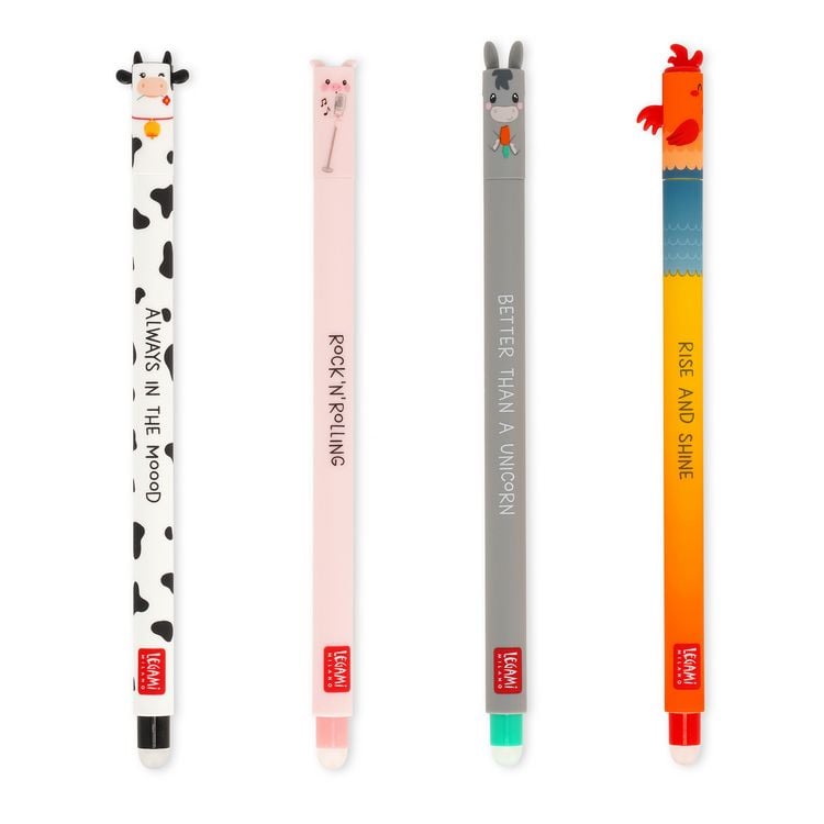 Produktbild: Legami löschbarer Gelstift - Farm Sweet Farm - Set of 4