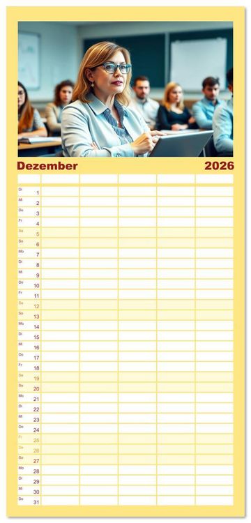 Produktbild: Familienplaner 2026 - Powerfrauen - Frauen in anspruchsvollen Berufen mit 5 Spalten (Wandkalender, 21 x 45 cm) CALVENDO
