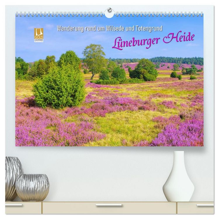 Produktbild: L&uuml;neburger Heide - Wanderung rund um Wilsede und Totengrund (hochwertiger Premium Wandkalender 2026 DIN A2 quer), Kunstdruck in Hochglanz