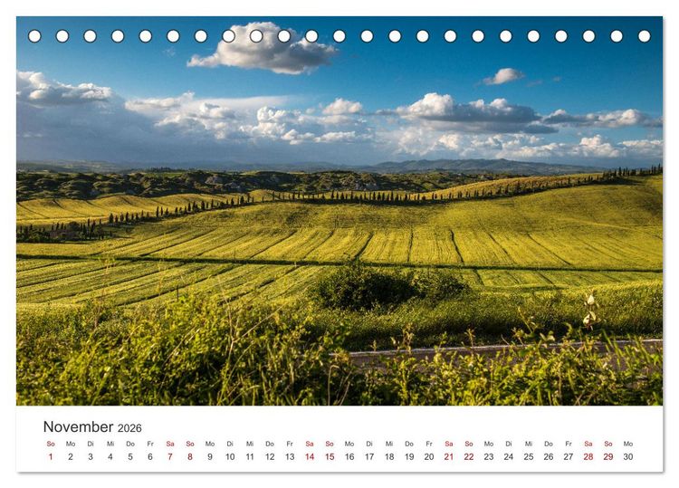 Produktbild: Gr&uuml;ne Farbt&ouml;ne Toskana (Tischkalender 2026 DIN A5 quer), CALVENDO Monatskalender