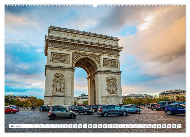 Produktbild: Geliebtes Paris - Ein Bilderbogen aus der Stadt der Liebe (hochwertiger Premium Wandkalender 2026 DIN A2 quer), Kunstdruck in Hochglanz