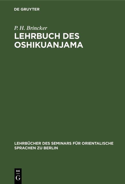 Produktbild: Lehrbuch des Oshikuanjama