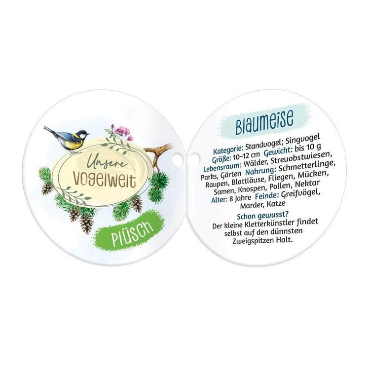 Produktbild: TR&Ouml;TSCH - Unsere Vogelwelt Pl&uuml;sch Blaumeise 12 cm mit Karabiner