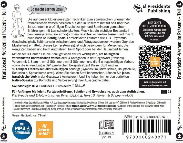 Produktbild: Franz&ouml;sisch-Verben spielerisch erlernt - Konjugationen im Pr&auml;sens - Teil 1
