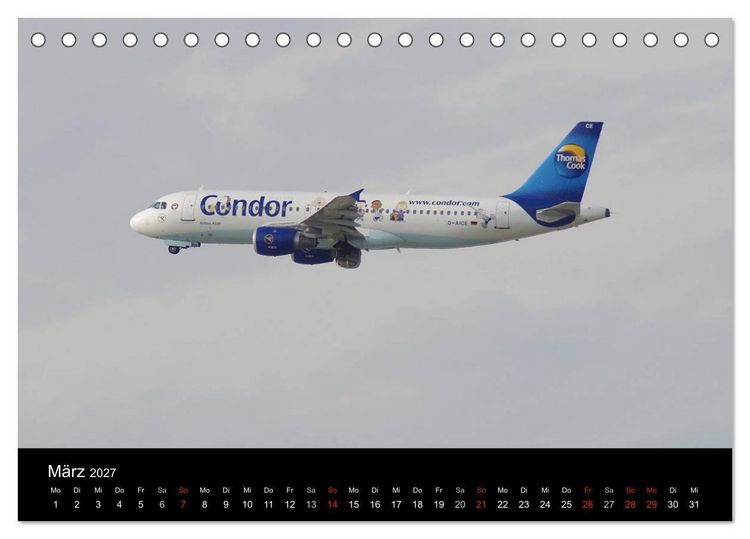 Produktbild: Deutsche Airlines (Tischkalender 2027 DIN A5 quer), CALVENDO Monatskalender