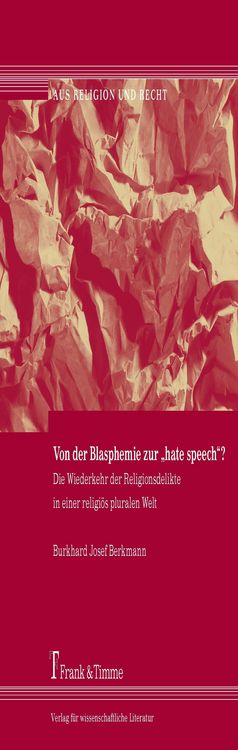 Produktbild: Von der Blasphemie zur 'hate speech'?