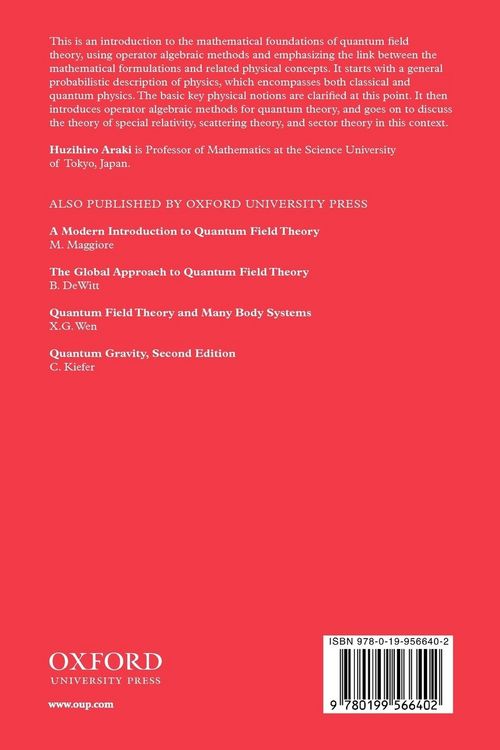 Produktbild: Mathematical Theory of Quantum Fields