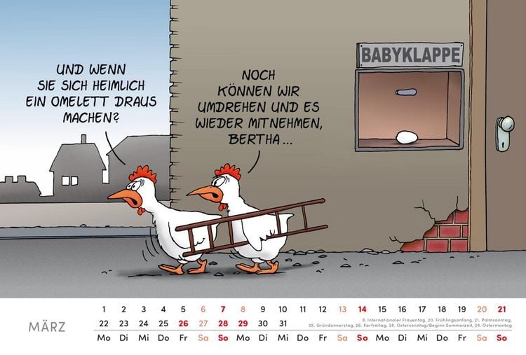 Produktbild: Uli Stein Tischkalender 2027: Monatskalender zum Aufstellen