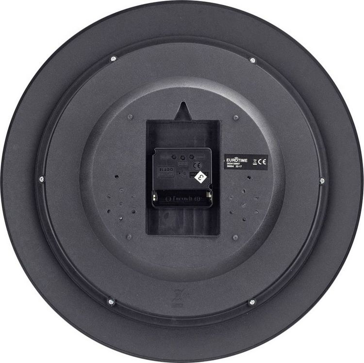 Produktbild: EUROTIME 56004 Funk Wanduhr 34cm x 50mm Silber
