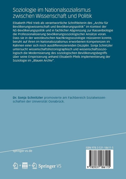 Produktbild: Soziologie im Nationalsozialismus zwischen Wissenschaft und Politik