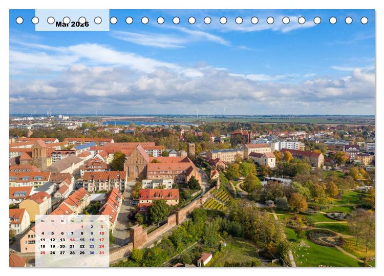 Produktbild: Prenzlau - Stadt im Herzen der Uckermark (Tischkalender 2026 DIN A5 quer), CALVENDO Monatskalender