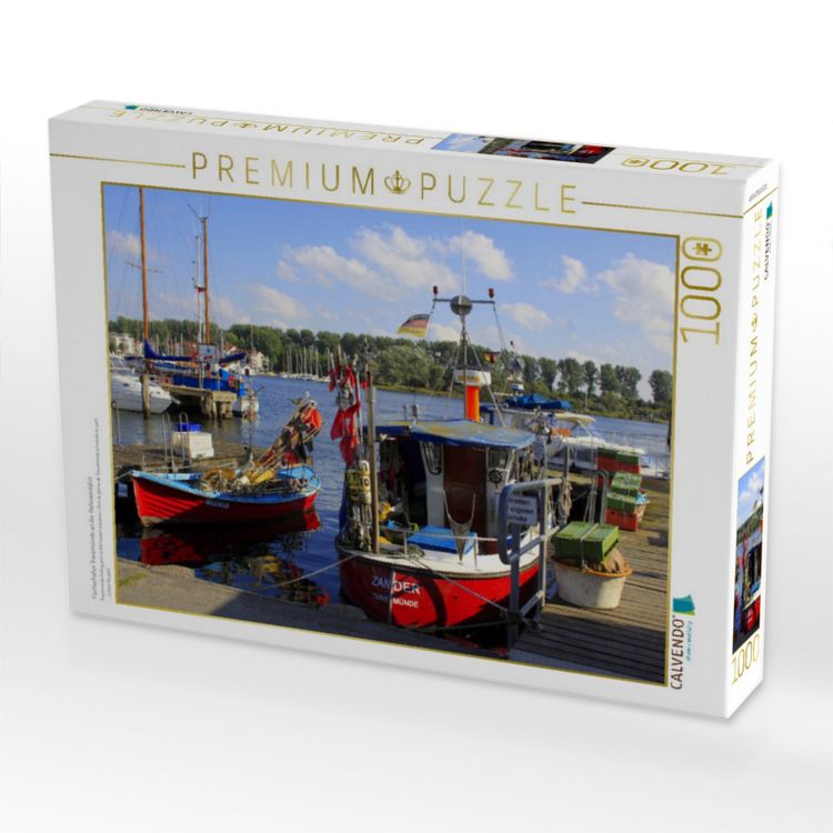 Produktbild: CALVENDO Puzzle Fischerhafen Travem&uuml;nde an der Hafeneinfahrt | 1000 Teile Lege-Gr&ouml;&szlig;e 64x48cm Foto-Puzzle f&uuml;r gl&uuml;ckliche Stunden