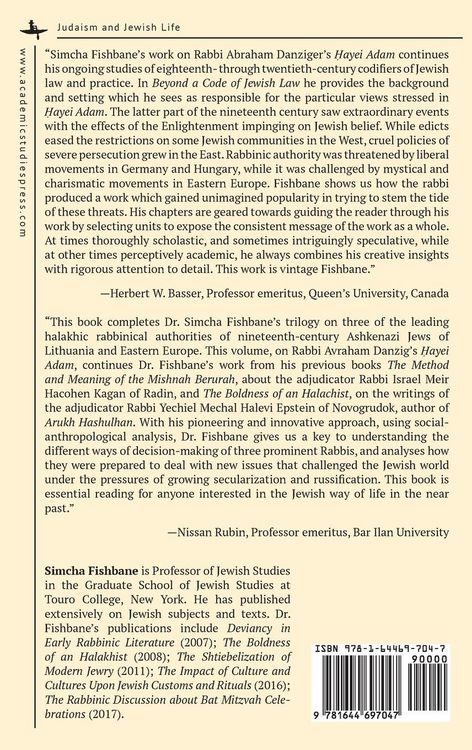 Produktbild: Beyond a Code of Jewish Law